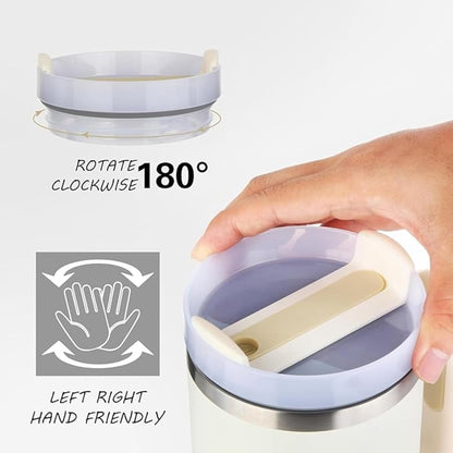 Stainless Steel Tumbler with Lid & Straw