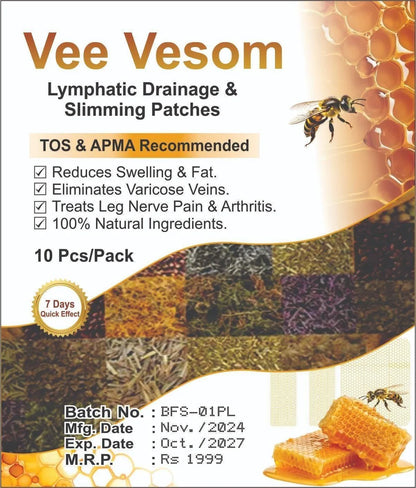 Vee Vesom Lymphatic Daiamage & Sliming Patches Buy 1 Get 1 Free
